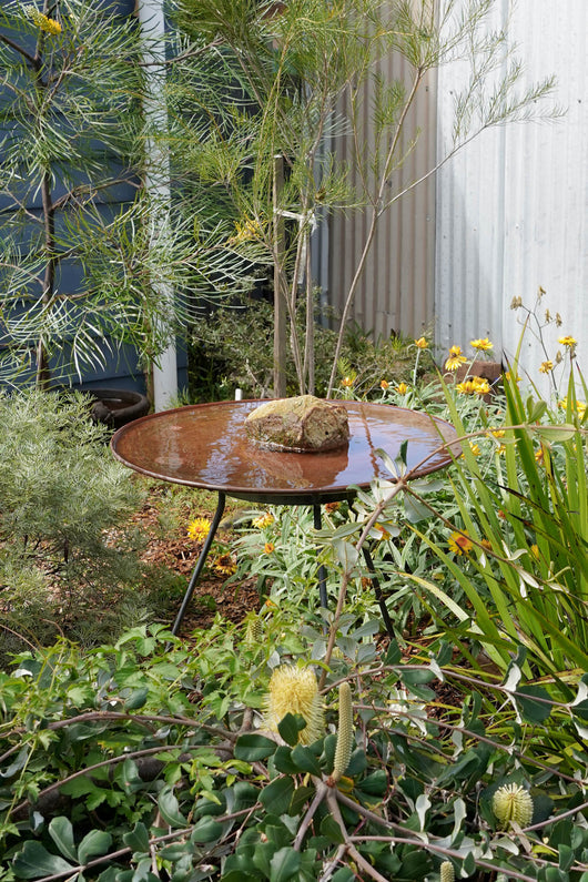 Medium Dish on Floating Steel Stand