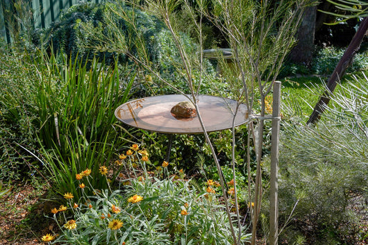 Large Dish on Floating Steel Stand