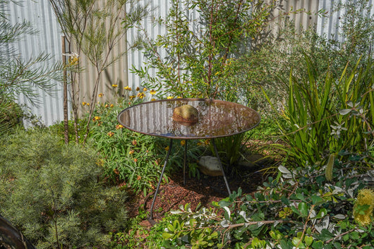 Large Dish on Floating Steel Stand