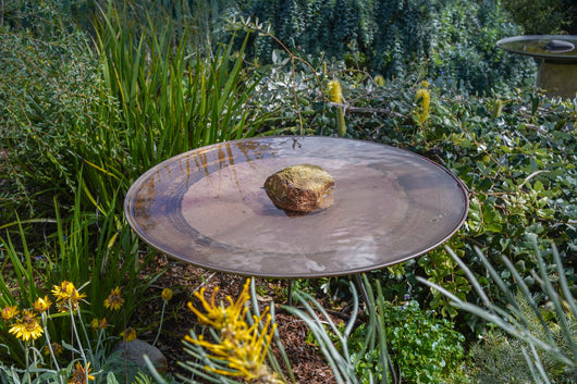 Large Dish on Floating Steel Stand