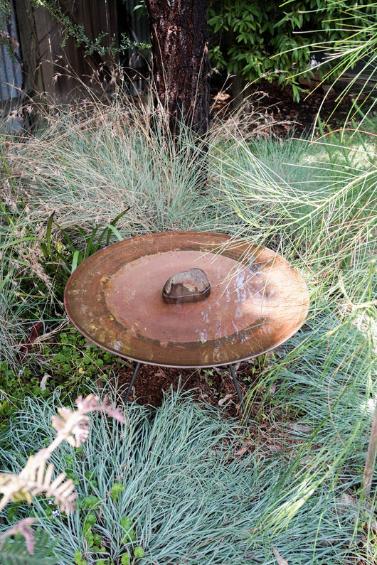 Large Dish on Floating Steel Stand