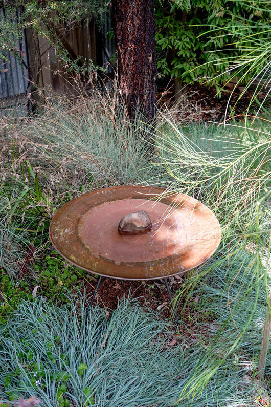 Large Dish on Floating Steel Stand