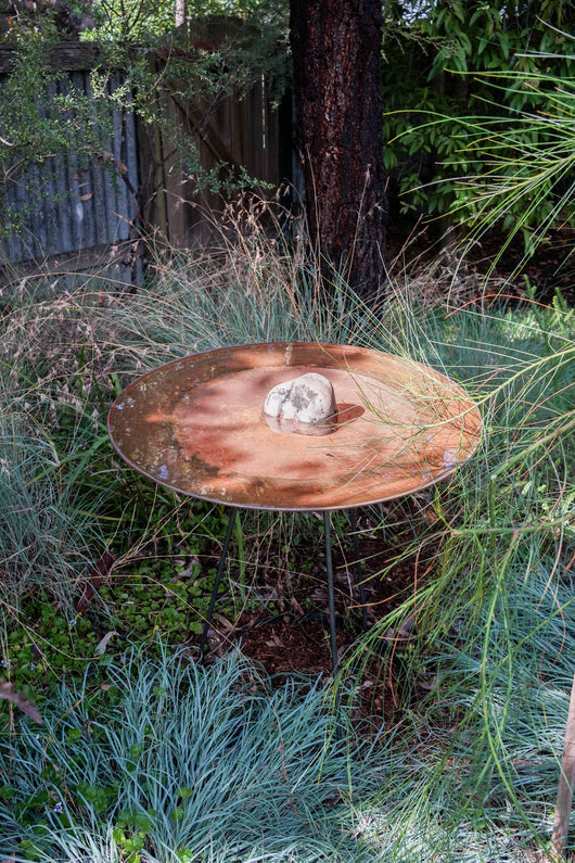 Large Dish on Floating Steel Stand