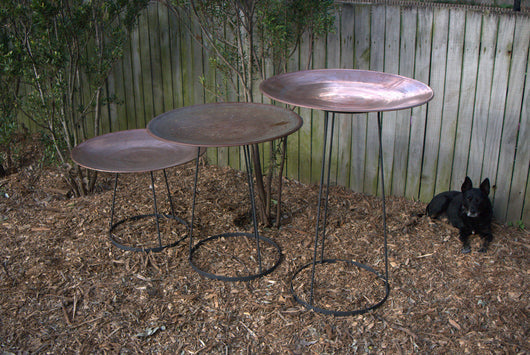 Large Dish on Floating Steel Stand