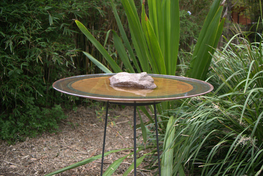 Large Dish on Floating Steel Stand