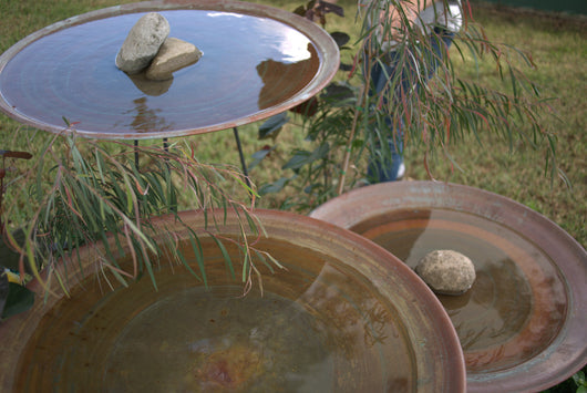 Large Dish on Floating Steel Stand