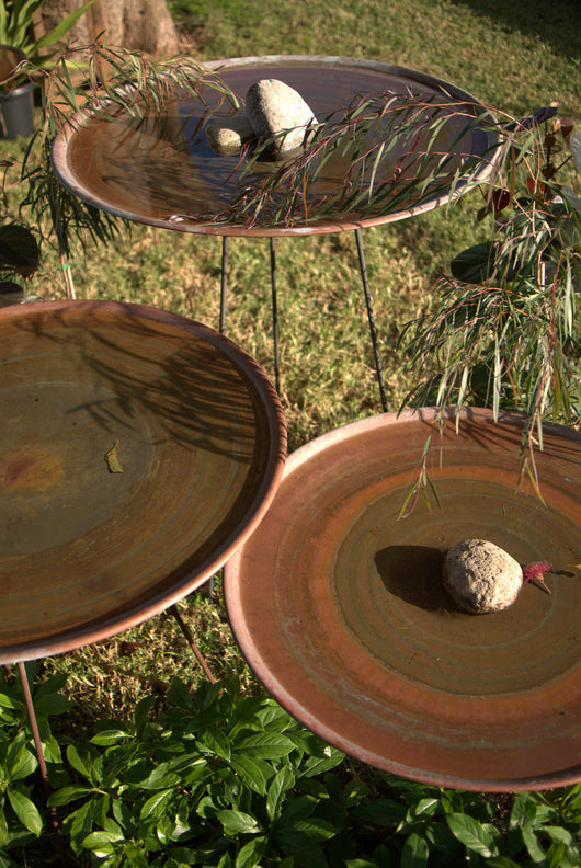 Large Dish on Floating Steel Stand