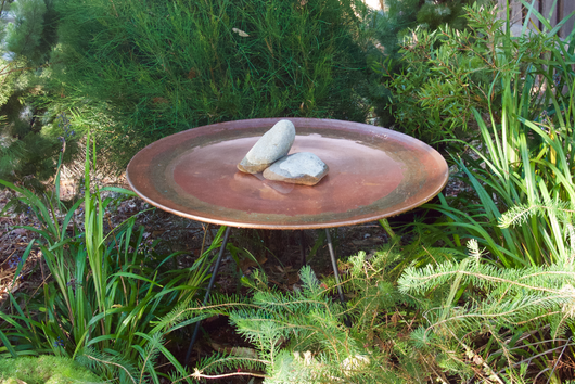 Large Dish on Floating Steel Stand
