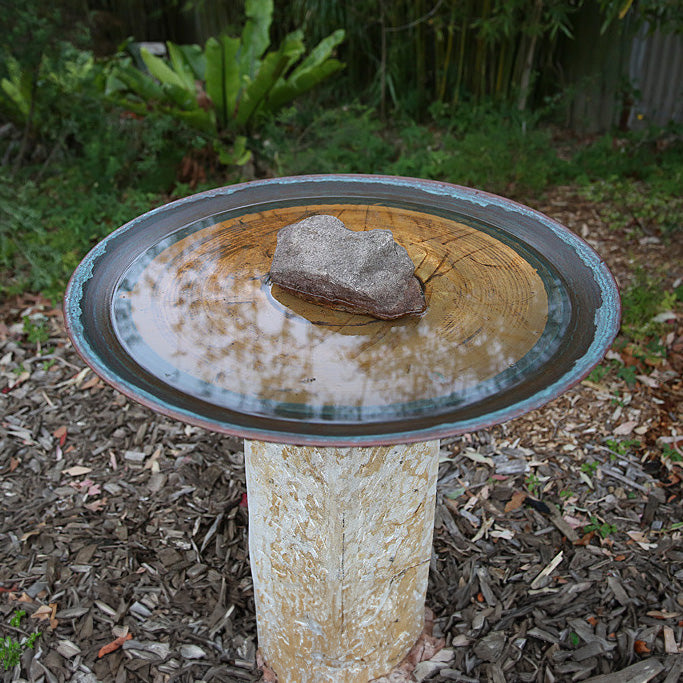 Large Dish on Sandstone Plinth