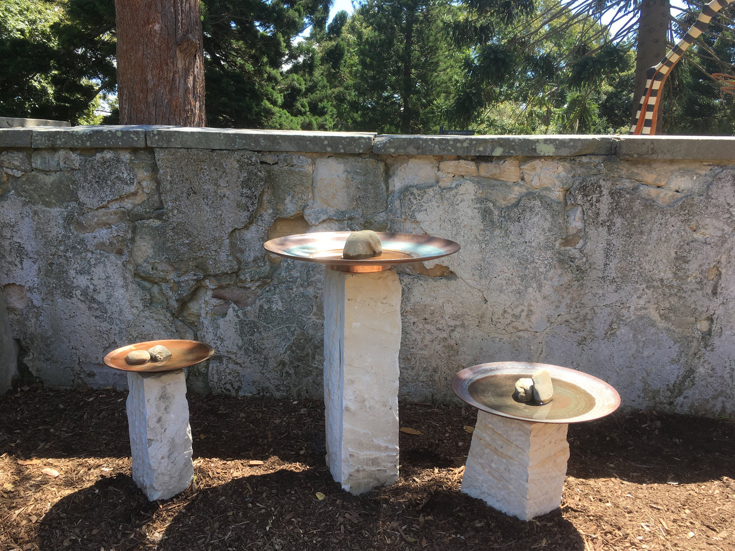 Large Dish on Sandstone Plinth