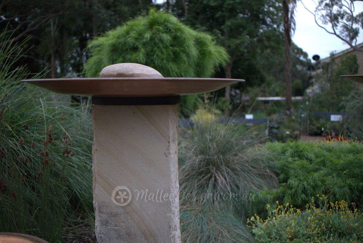 Large Dish on Sandstone Plinth