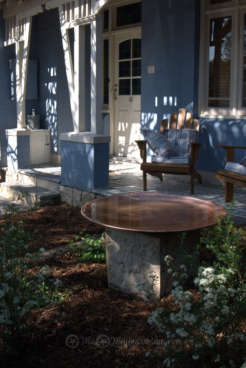 Large Spun Copper Dish