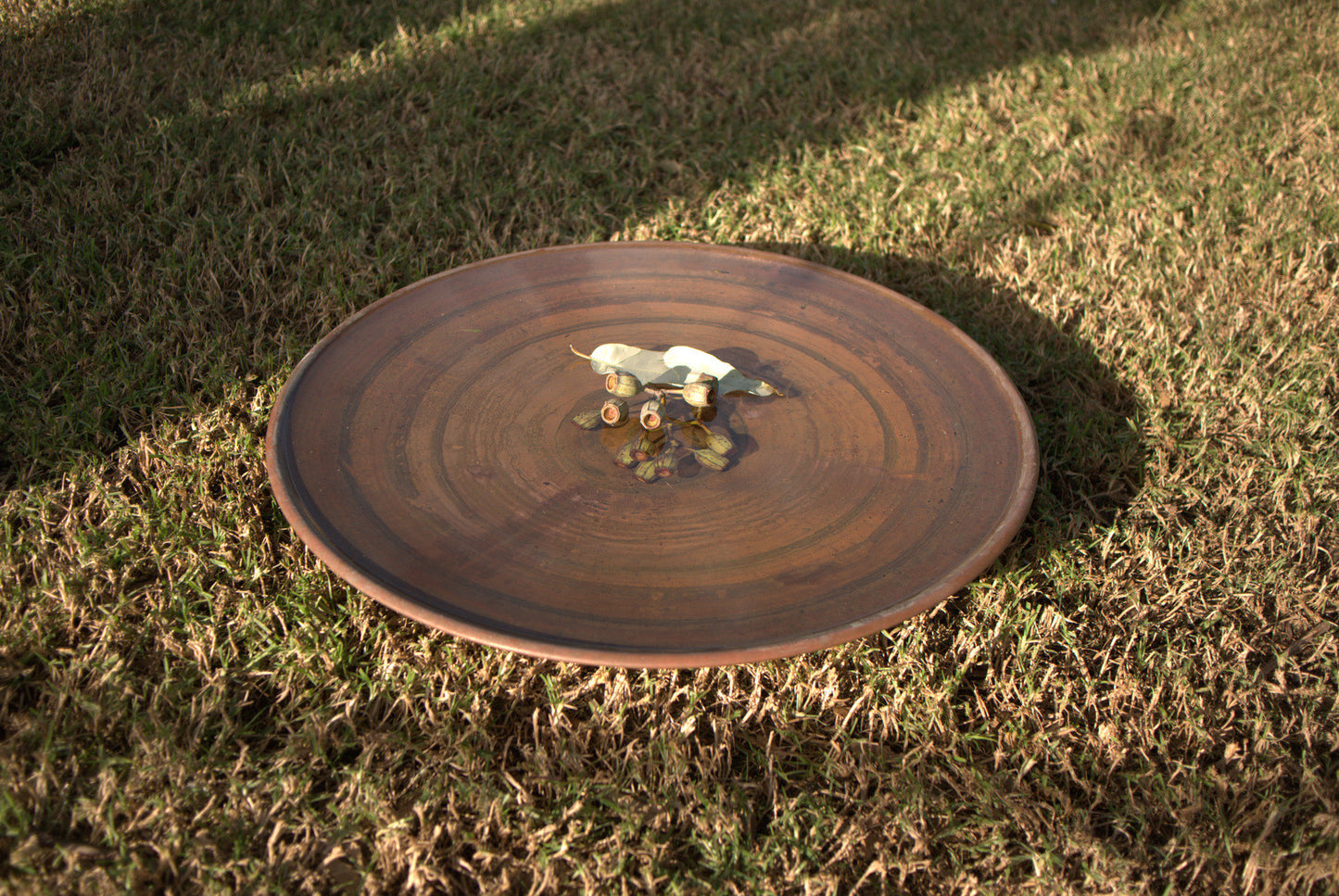 Large Spun Copper Dish