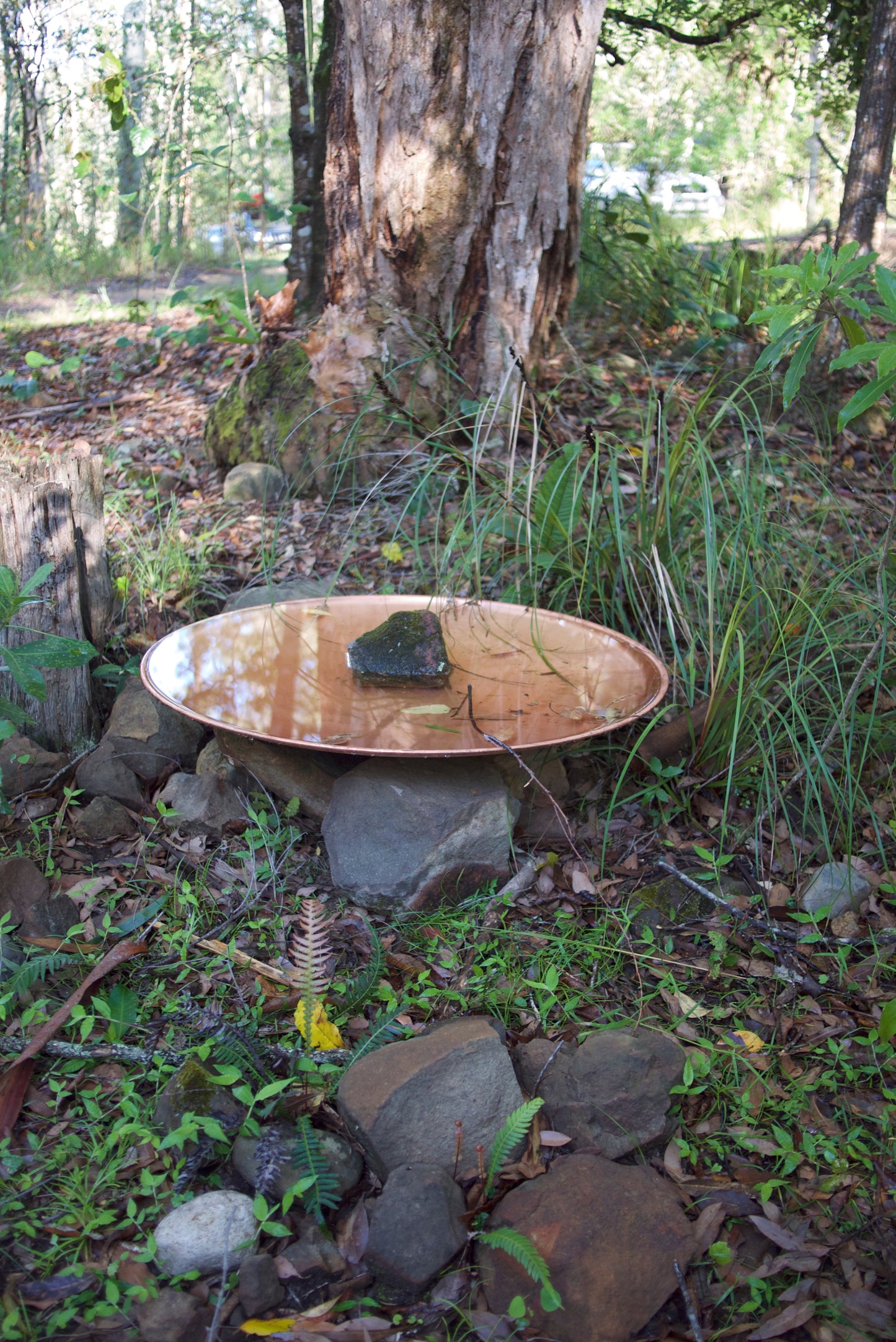 Large Spun Copper Dish