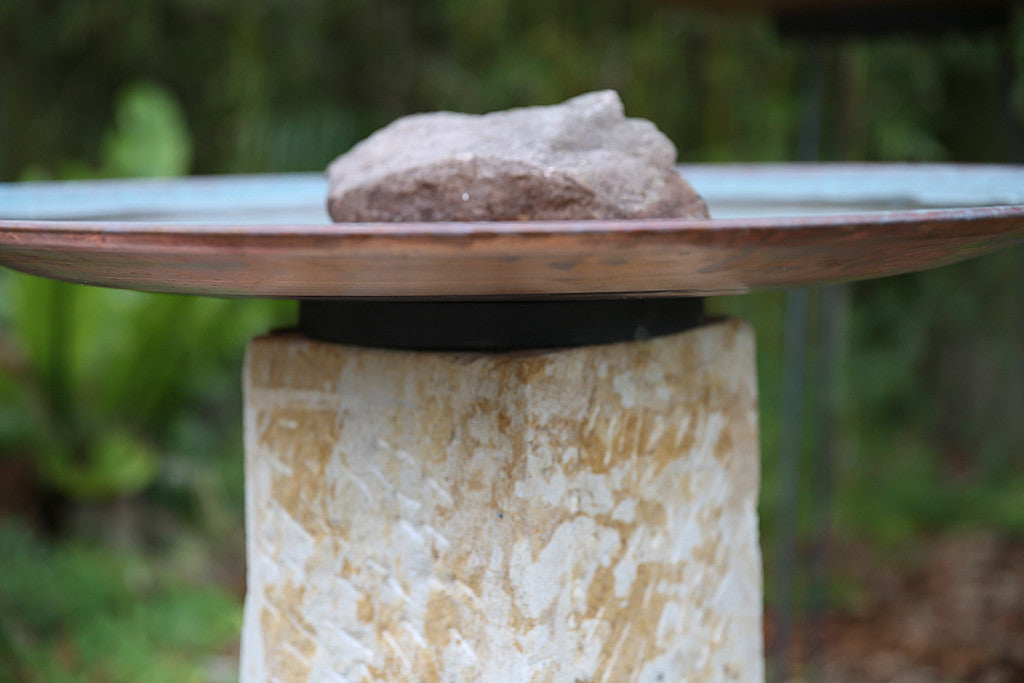 Large Dish on Sandstone Plinth
