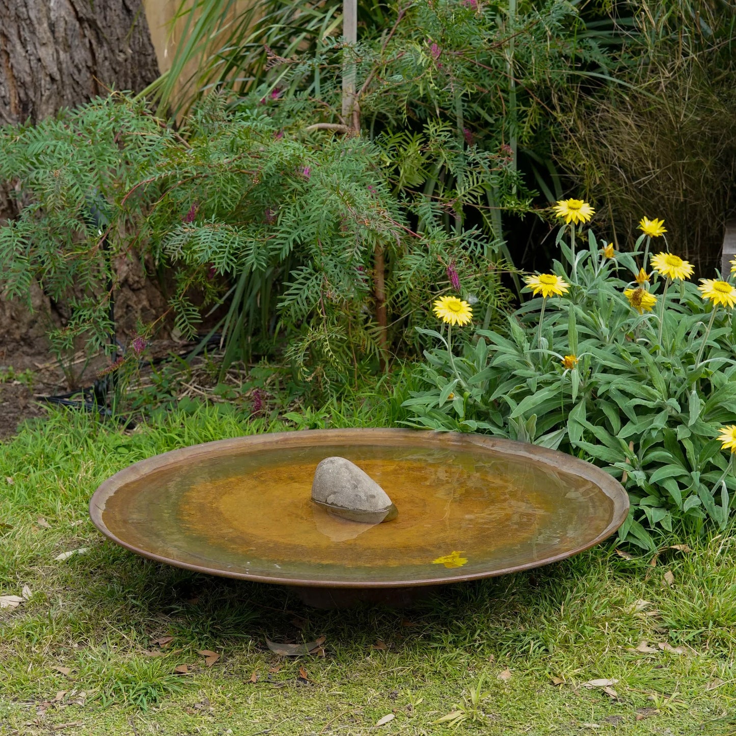 Large Spun Copper Dish