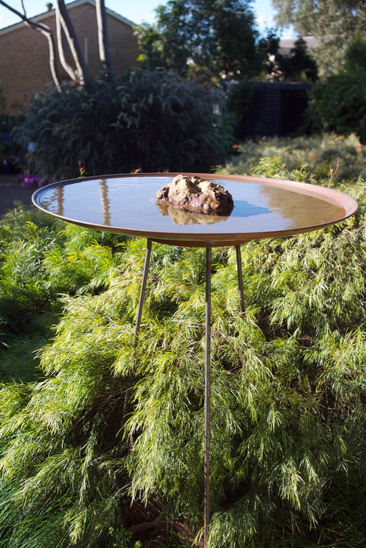 Large Dish on Floating Steel Stand