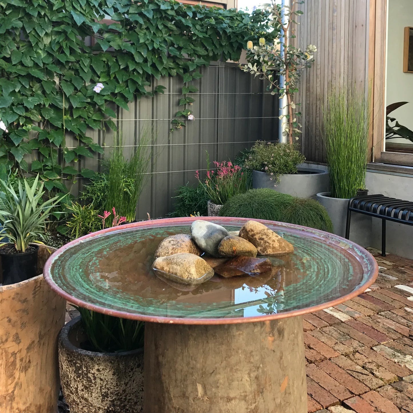 Large Spun Copper Dish