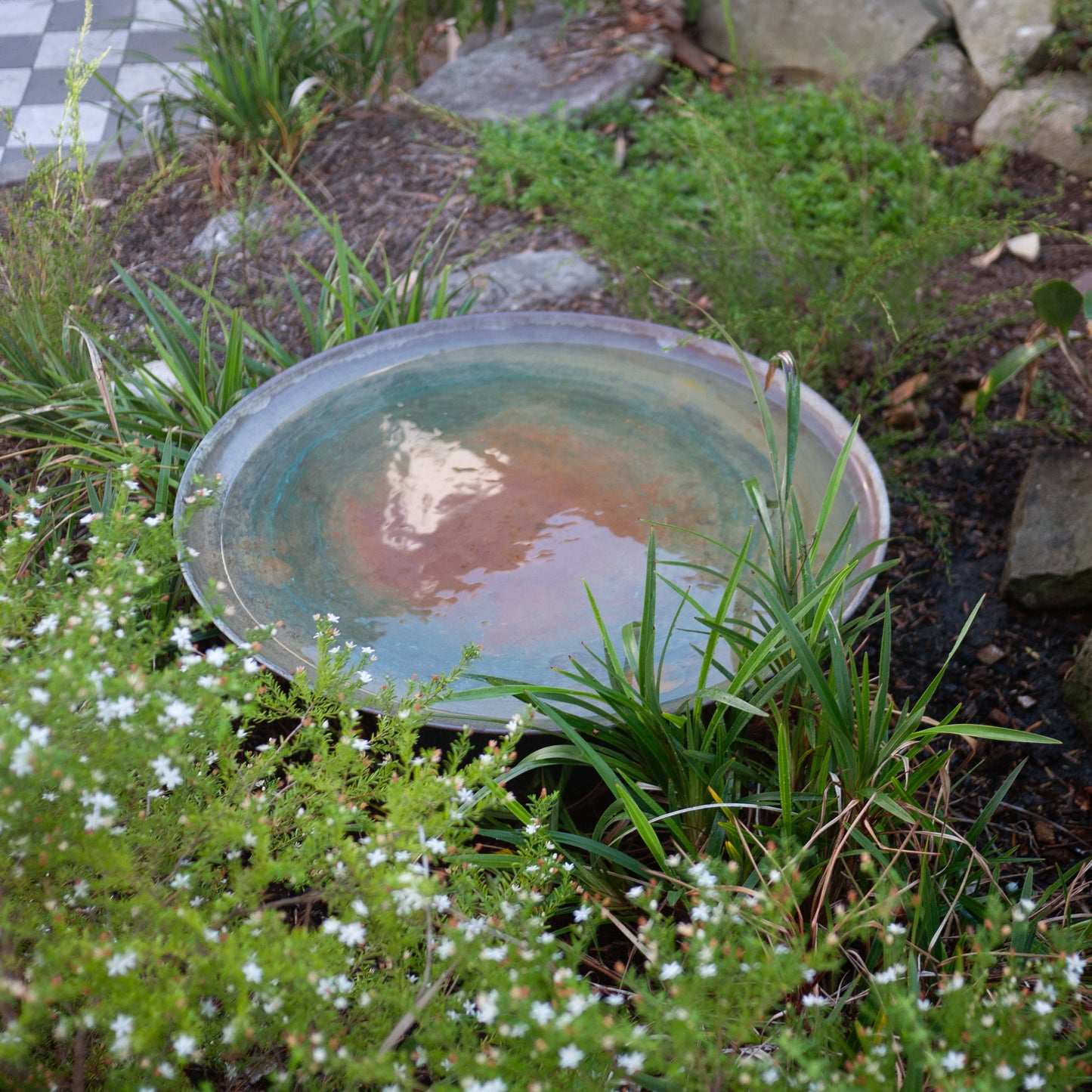 Large Spun Copper Dish