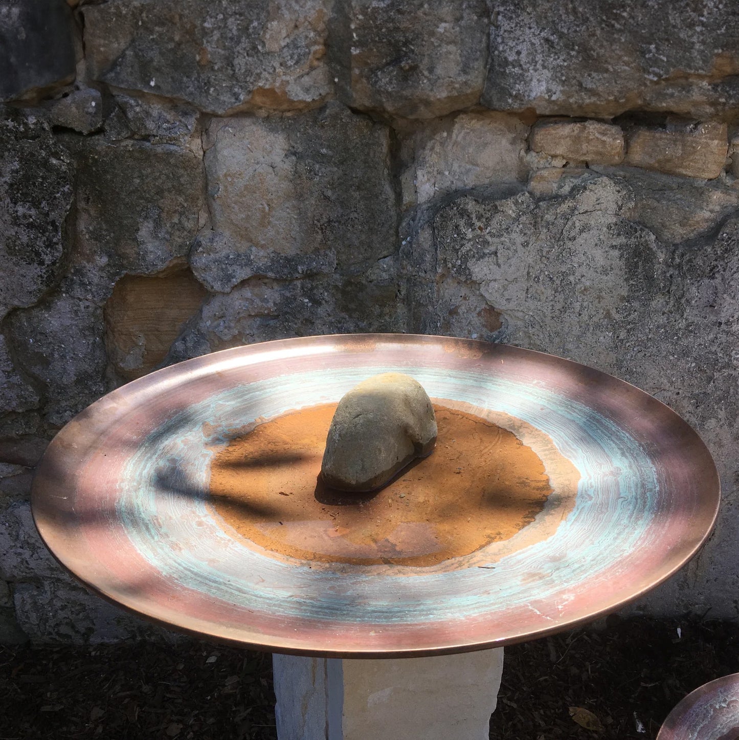 Large Spun Copper Dish