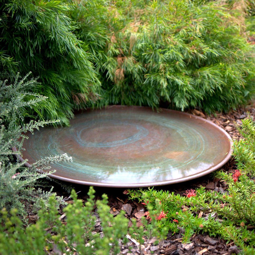 Large Spun Copper Dish