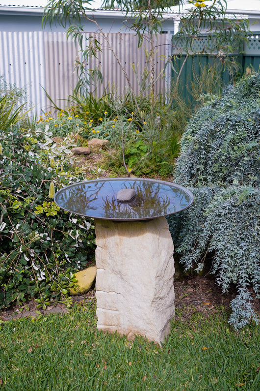 Sandstone Plinth Bird Bath Mallee Bird Baths and Water Bowls