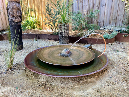 Stacked Dishes Water Feature – Mallee Bird Baths and Water Bowls